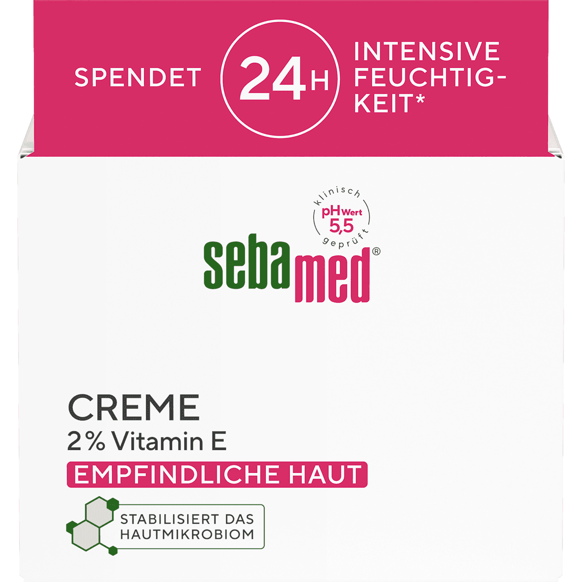 sebamed crème hydratante, 2% Vitamine E, 75 ml — produit allemand authentique au Maroc