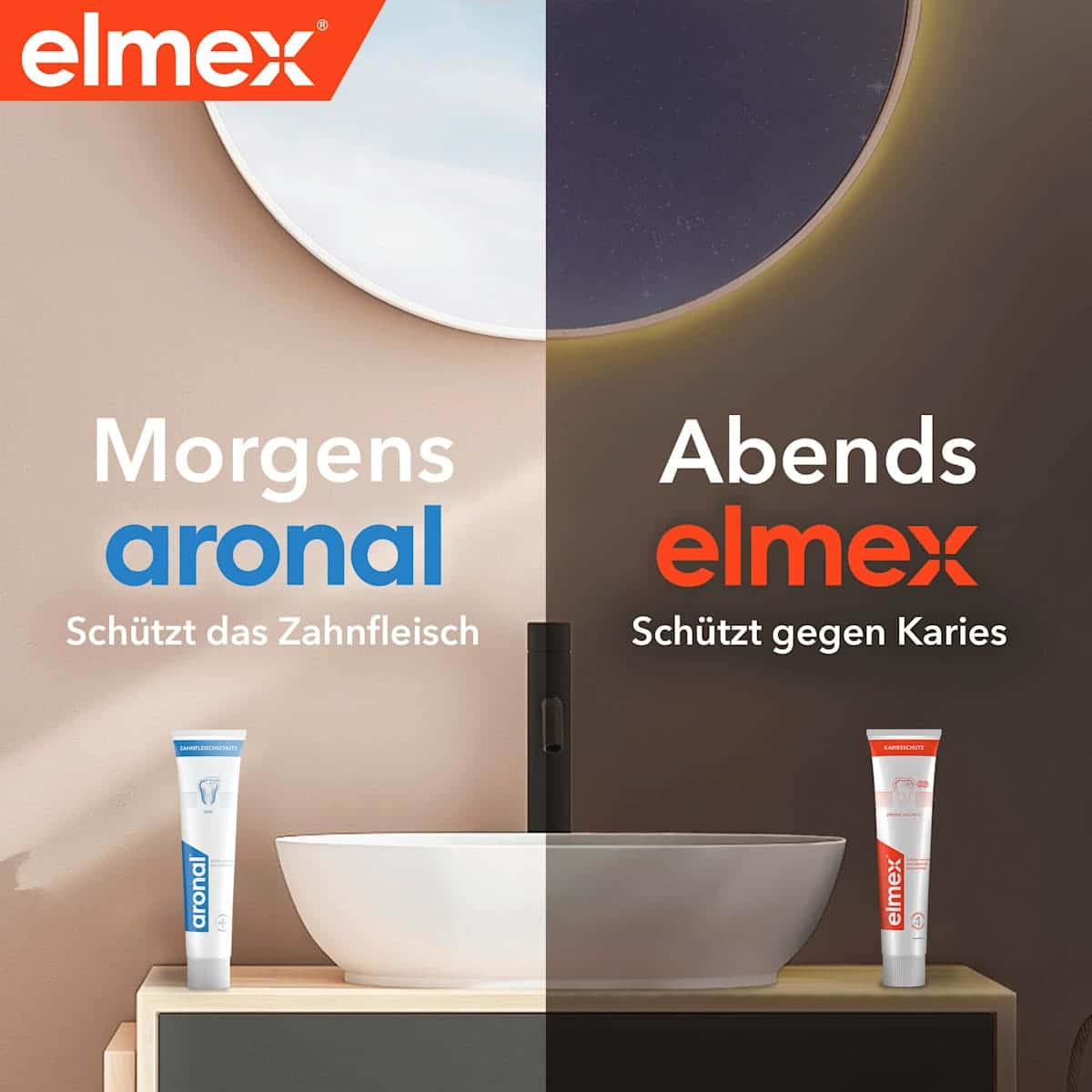 elmex Dentifrice aronal & elmex Mundhygiene-Set (2 x 75 ml), 150 ml (elmex Zahnpasta aronal & elmex Mundhygiene-Set (2 x 75 ml), 150 ml) — produit allemand authentique au Maroc