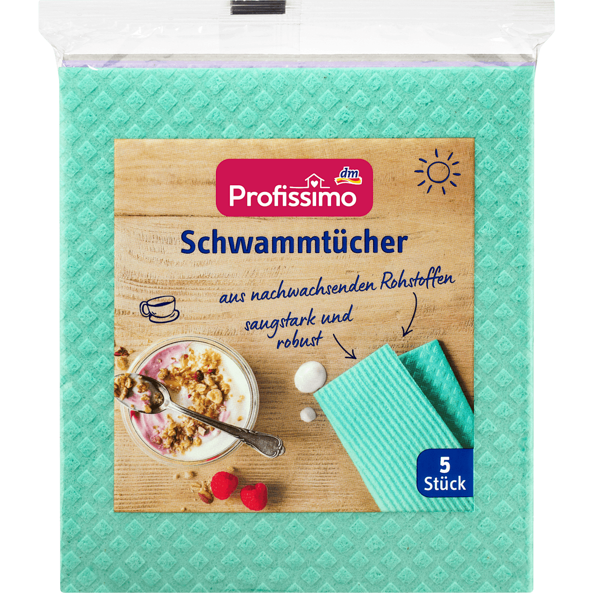 Profissimo Lavettes éponges, 5 pièces (Profissimo Schwammtücher, 5 St) — منتج ألماني أصلي في المغرب