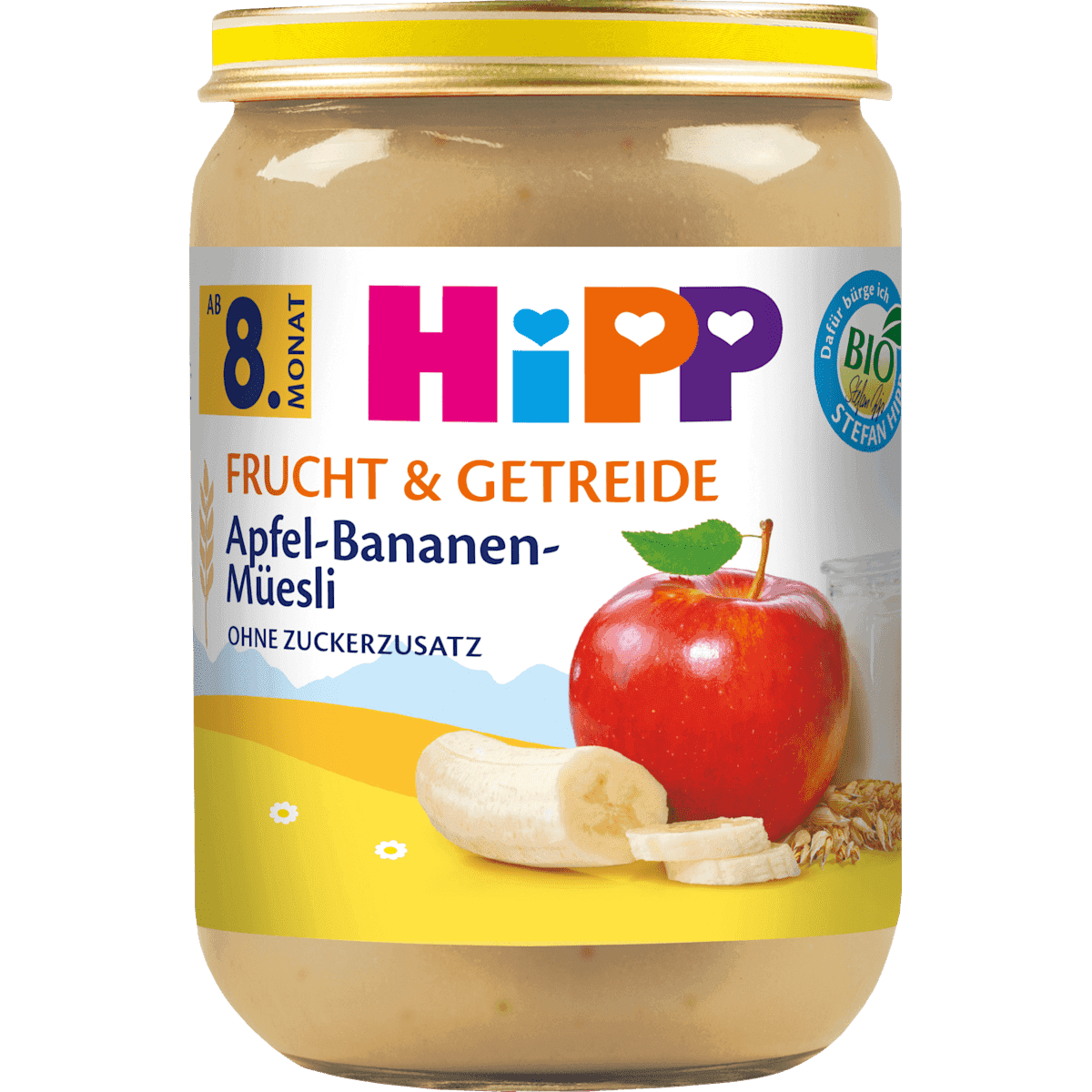 HiPP Frucht & Getreide pomme-Bananen-Muesli, dès 8 mois, 190 g — منتج ألماني أصلي في المغرب