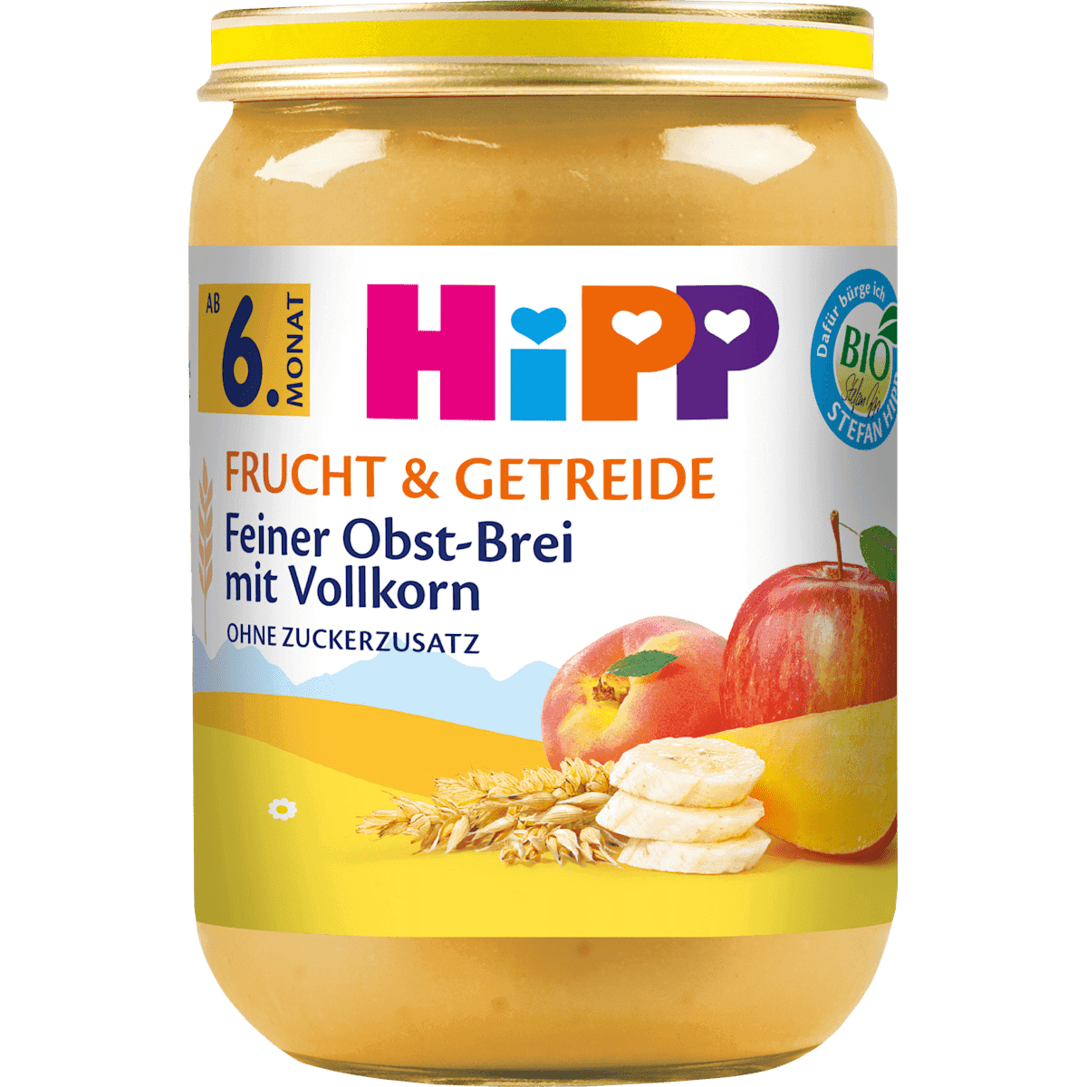 HiPP Frucht & Getreide Feiner fruits-Brei avec Vollkorn, dès 6 mois, 190 g — منتج ألماني أصلي في المغرب