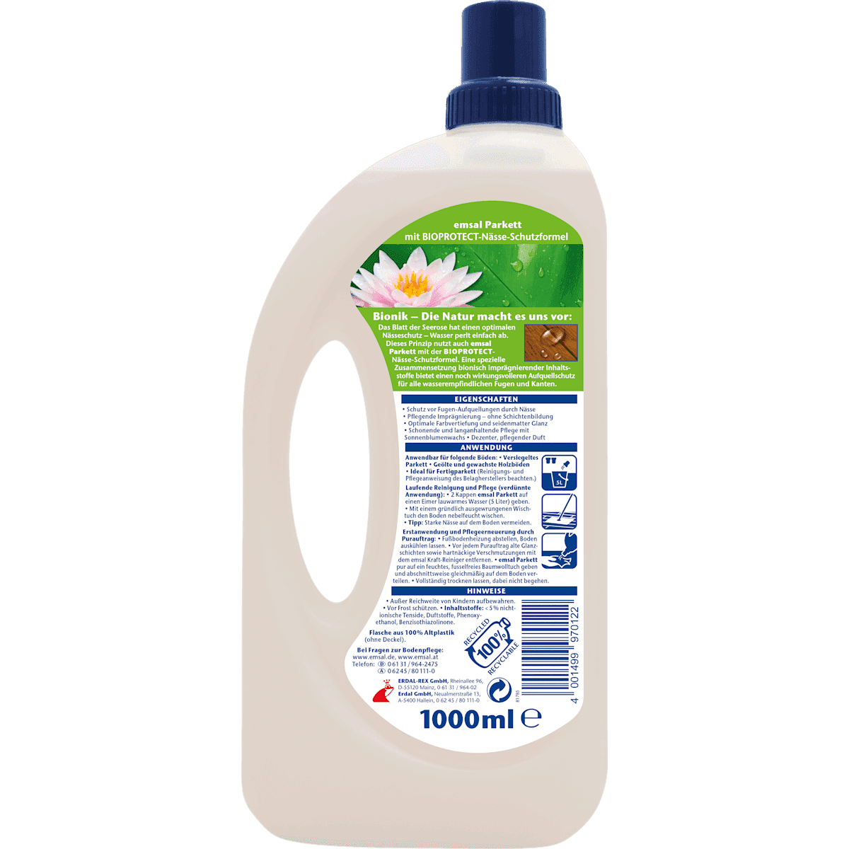 emsal Care sols parquet organic Protect, 1 l (emsal Bodenpflege Parkett Bio Protect, 1 l) — authentic German product in Morocco