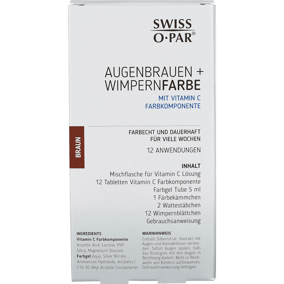 Swiss-o-Par Teinture sourcils et cils brun, 1 pièce (Swiss-o-Par Augenbrauen- und Wimpernfarbe Braun, 1 St) — منتج ألماني أصلي في المغرب