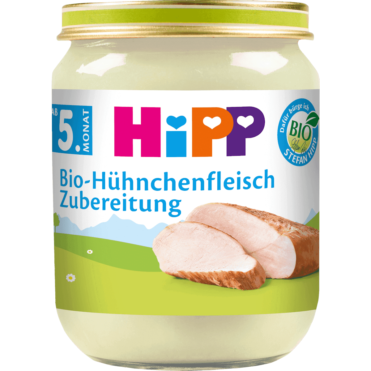 HiPP Hühnchenfleisch Zubereitung dès 5 mois, 125 g (HiPP Hühnchenfleisch Zubereitung ab dem 5.Monat, 125 g) — منتج ألماني أصلي في المغرب