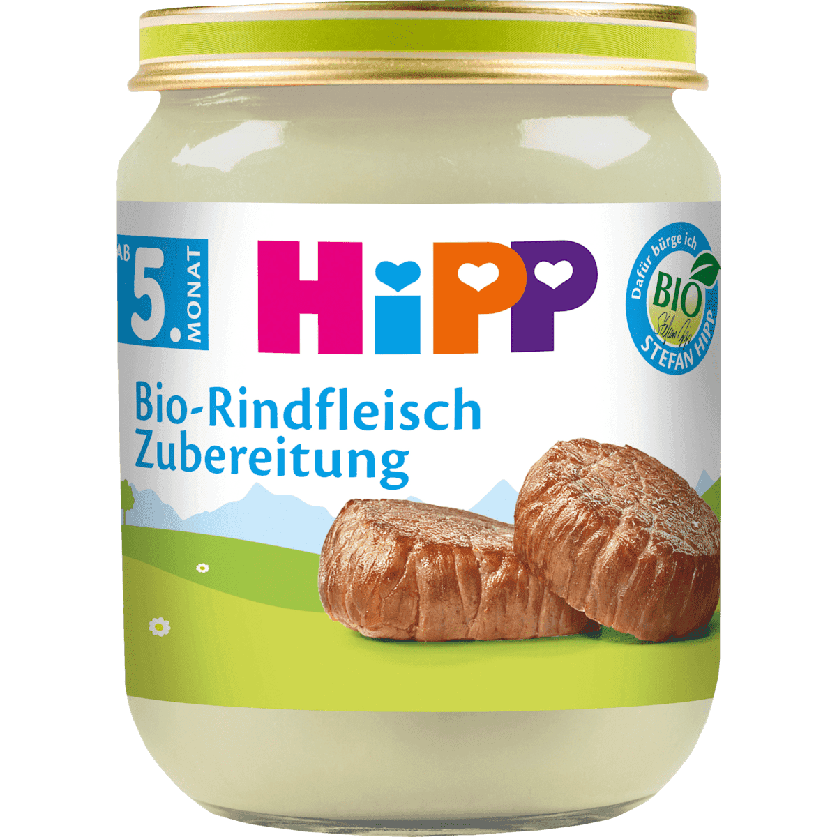 HiPP Rindfleisch-Zubereitung dès 5 mois, 125 g (HiPP Rindfleisch-Zubereitung ab dem 5.Monat, 125 g) — منتج ألماني أصلي في المغرب