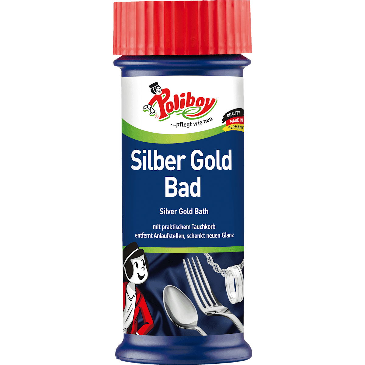 Poliboy Entretien argenterie, Bad pour argent & or, 375 ml — produit allemand authentique au Maroc