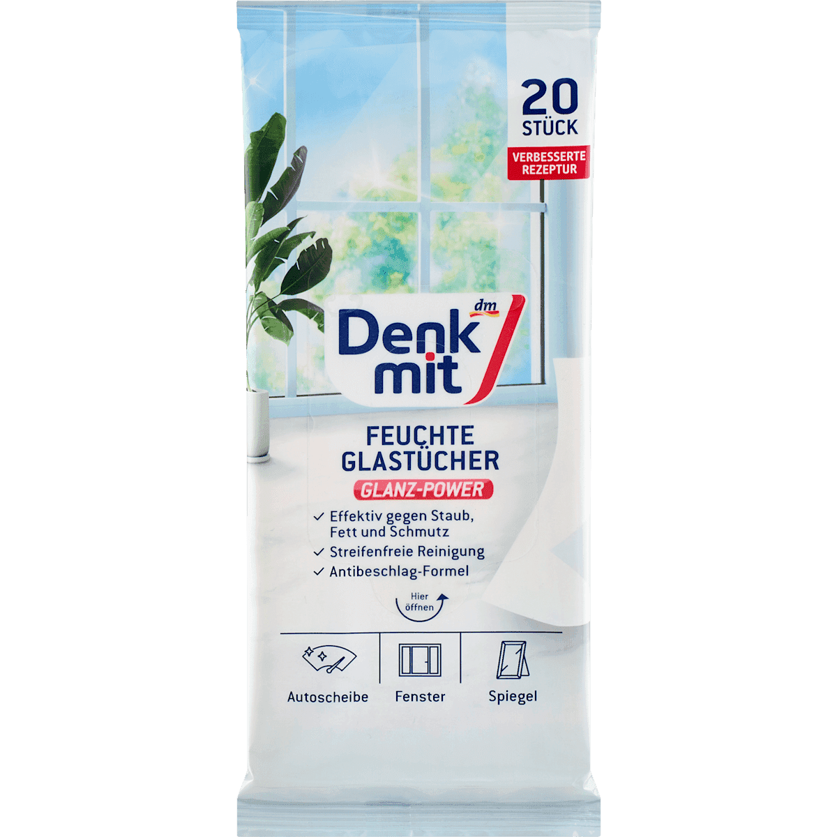 Denkmit Lingettes nettoyantes pour verre, 20 pièces — منتج ألماني أصلي في المغرب