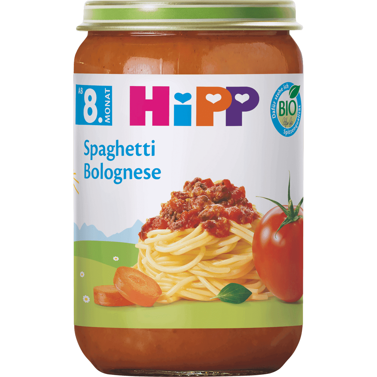 HiPP Petit plat Spaghetti Bolognese dès 8 mois, 220 g (HiPP Menü Spaghetti Bolognese ab dem 8. Monat, 220 g) — منتج ألماني أصلي في المغرب