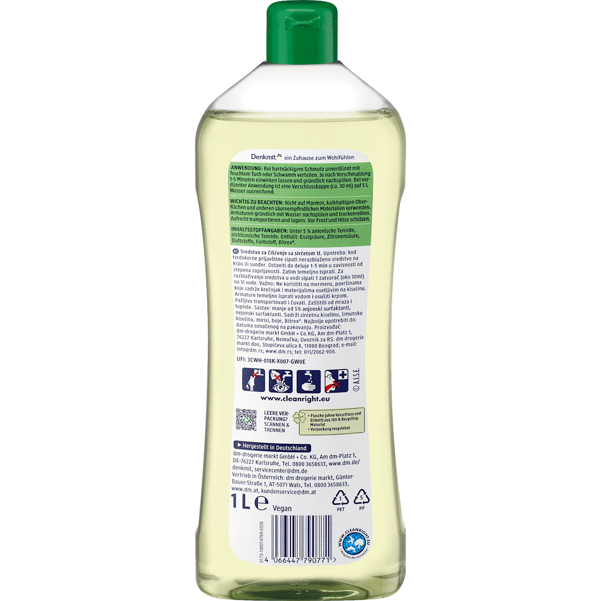 Denkmit Nettoyant au vinaigre pomme, 1 l (Denkmit Essigreiniger Apfel, 1 l) — منتج ألماني أصلي في المغرب