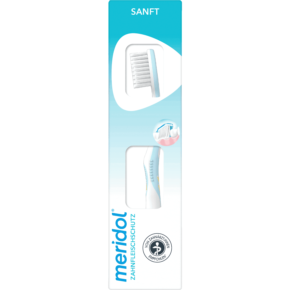 meridol Brosse à dents protection des gencives sanft, 1 pièce (meridol Zahnbürste Zahnfleischschutz sanft, 1 St) — produit allemand authentique au Maroc