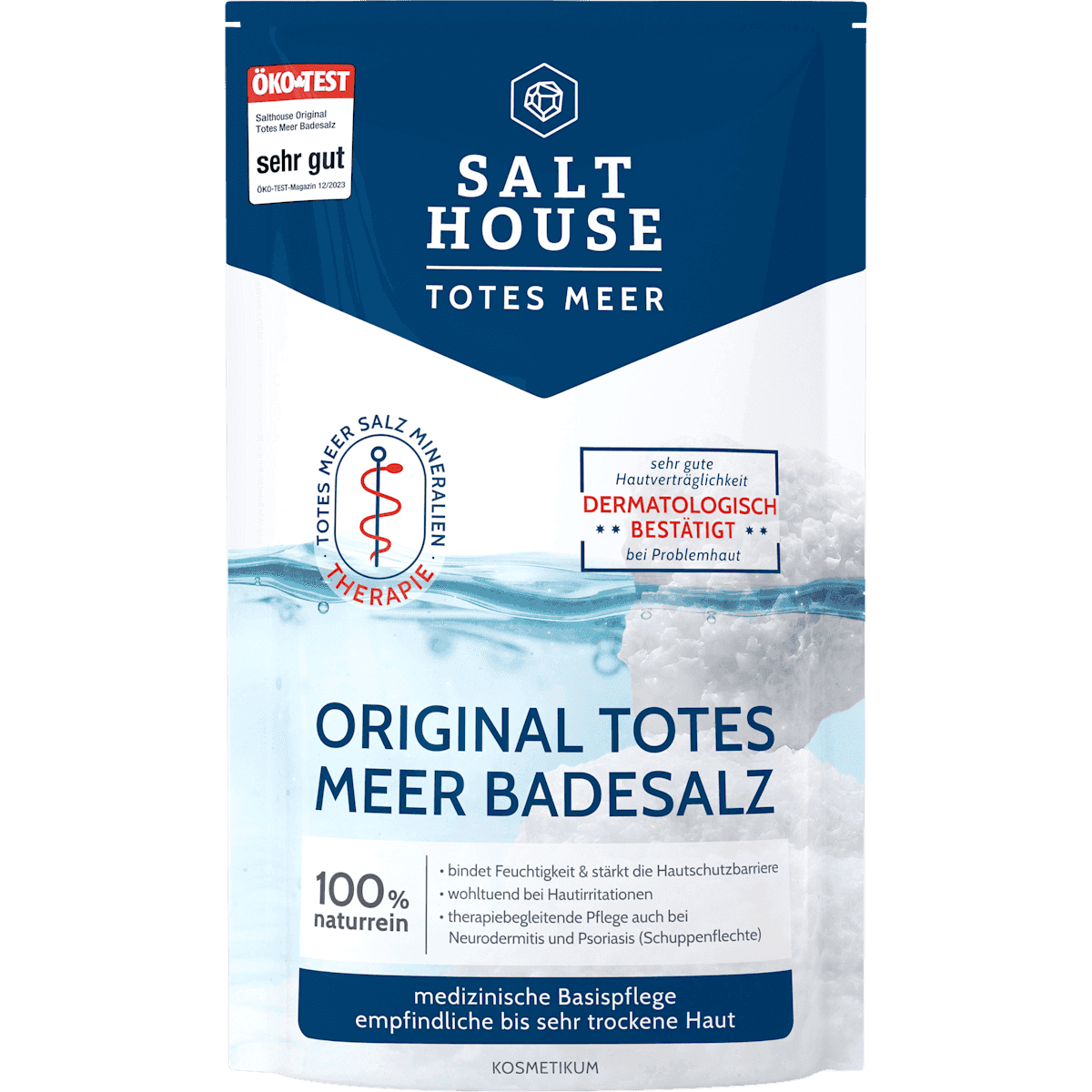Salthouse Sel de bain mer Morte, 500 g (Salthouse Badesalz Totes Meer, 500 g) — produit allemand authentique au Maroc