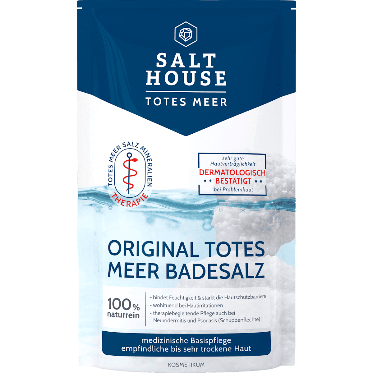 Salthouse Sel de bain mer Morte, 500 g (Salthouse Badesalz Totes Meer, 500 g) — produit allemand authentique au Maroc