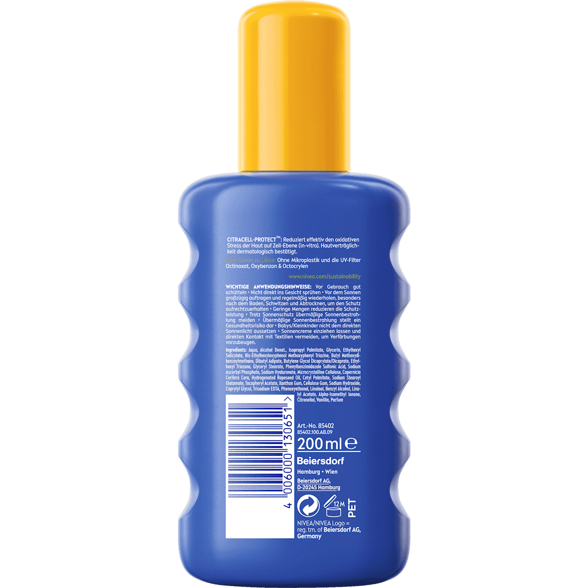 NIVEA SUN sun spray Protect & Moisture LSF 30, 200 ml — authentic German product in Morocco