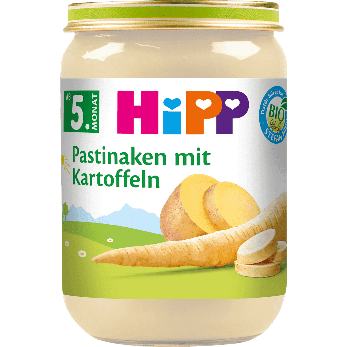 HiPP légumes Pastinaken avec pommes de terre dès 5 mois, 190 g (HiPP Gemüse Pastinaken mit Kartoffeln ab dem 5.Monat, 190 g) — منتج ألماني أصلي في المغرب