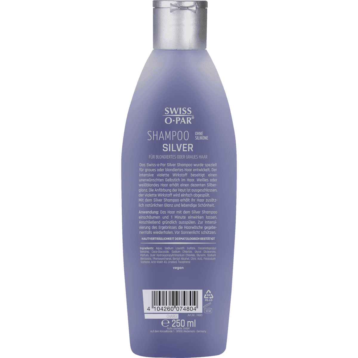 Swiss-o-Par Shampooing Silver, 250 ml (Swiss-o-Par Shampoo Silver, 250 ml) — produit allemand authentique au Maroc