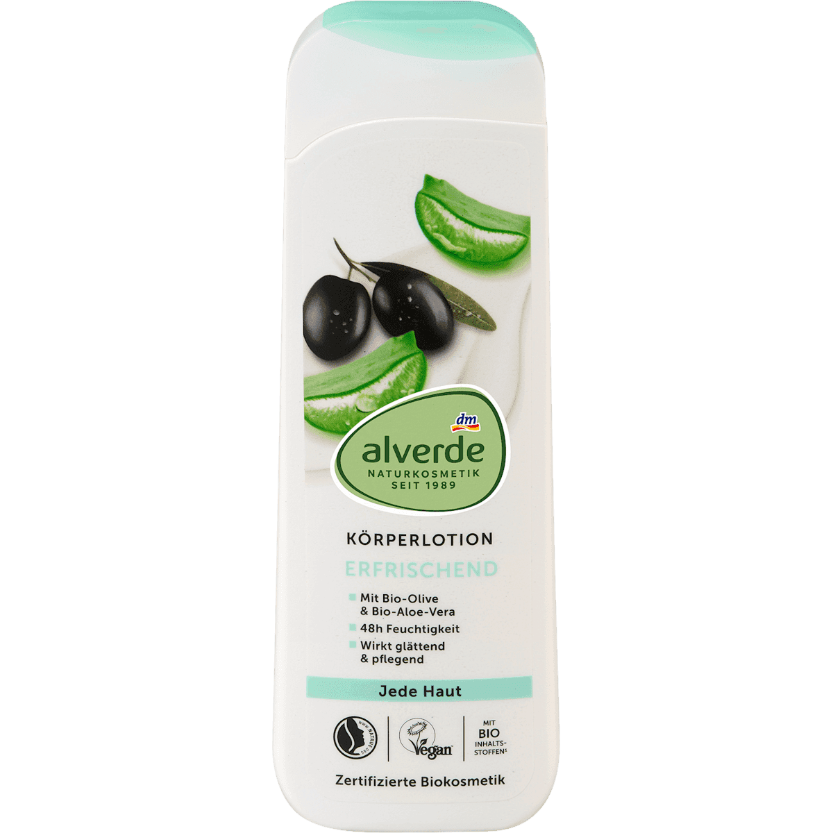 alverde NATURKOSMETIK Lait corporel Olive aloe vera, 250 ml — produit allemand authentique au Maroc
