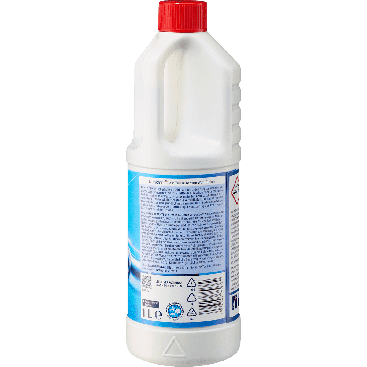 Denkmit Déboucheur canalisations, 1 l (Denkmit Rohrreiniger, 1 l) — authentic German product in Morocco