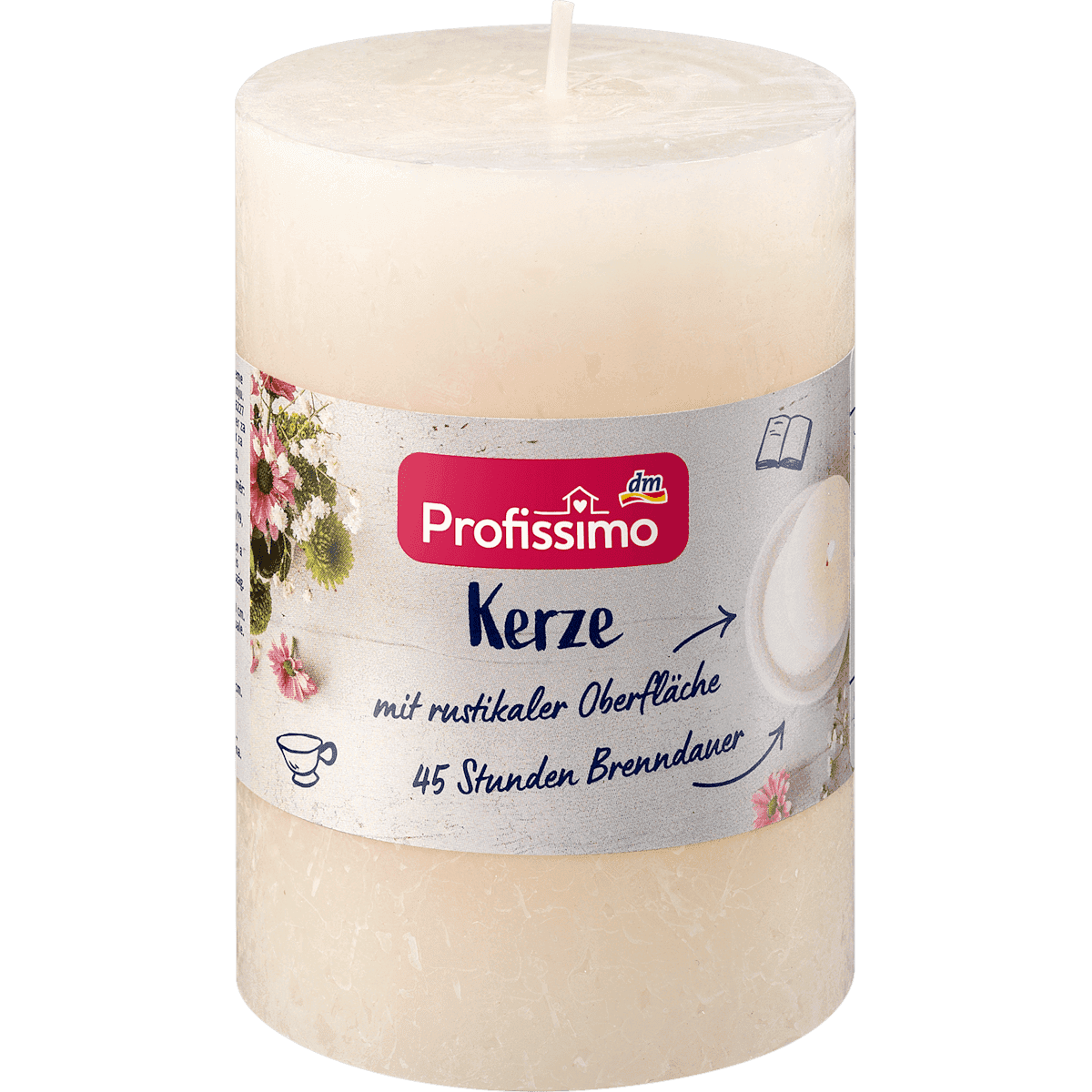 Profissimo Bougie rustique 100/68 ivoire, 1 pièce (Profissimo Kerze rustik 100/68 elfenbein, 1 St) — produit allemand authentique au Maroc