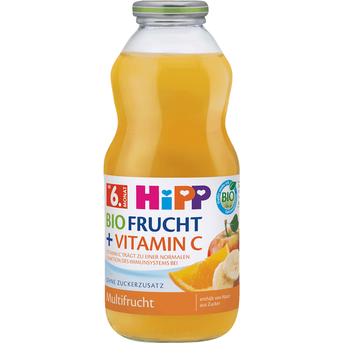 HiPP Saft Frucht + Vitamine C Multifrucht dès 6 mois, 500 ml (HiPP Saft Frucht + Vitamin C Multifrucht ab dem 6. Monat, 500 ml) — منتج ألماني أصلي في المغرب