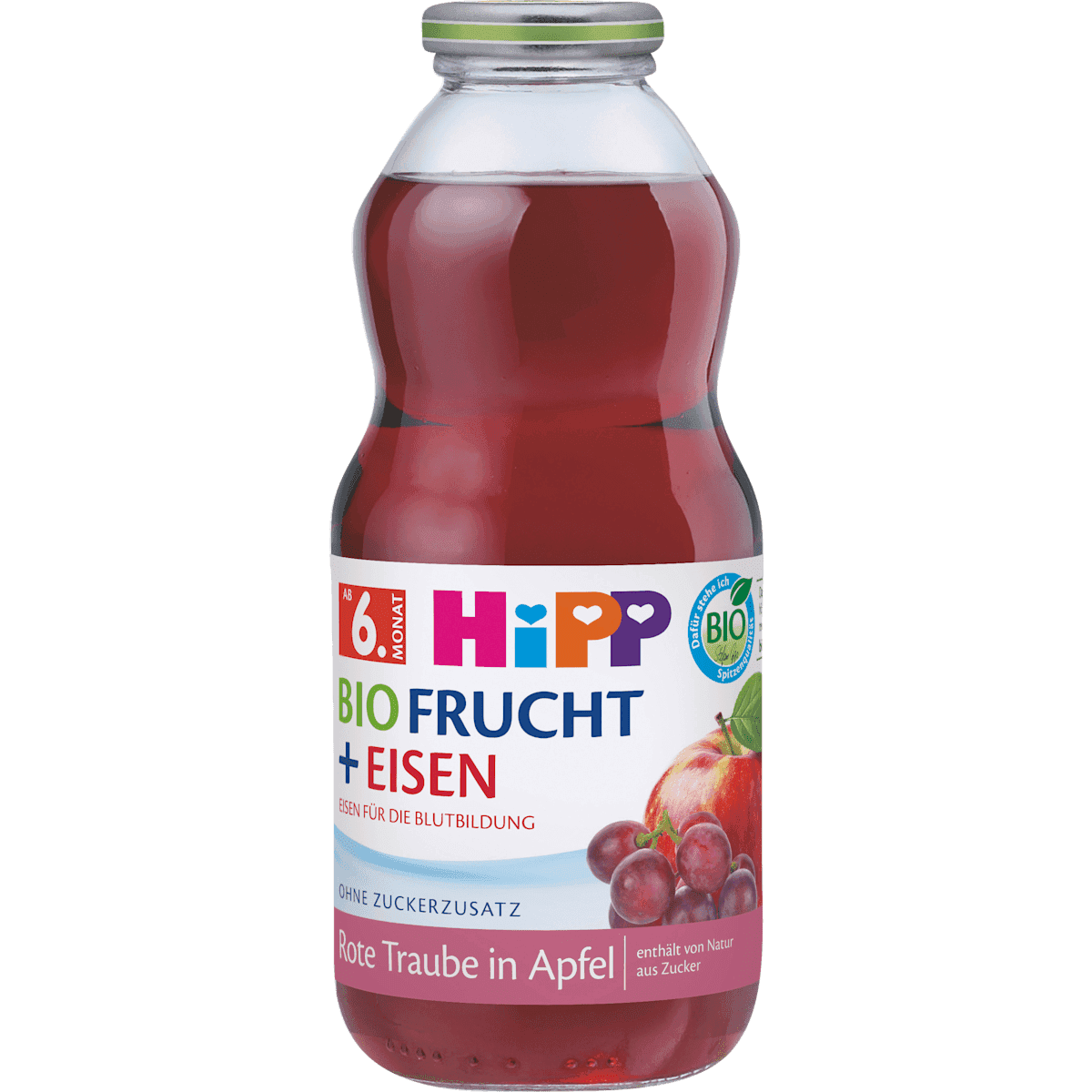 HiPP Saft Frucht + Fer Rote Traube in pomme dès 6 mois, 500 ml — منتج ألماني أصلي في المغرب