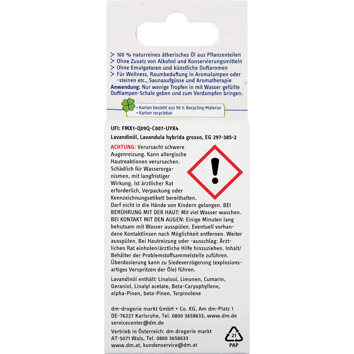 Profissimo Huile essentielle Lavandin, 10 ml (Profissimo Ätherisches Öl Lavandin, 10 ml) — produit allemand authentique au Maroc