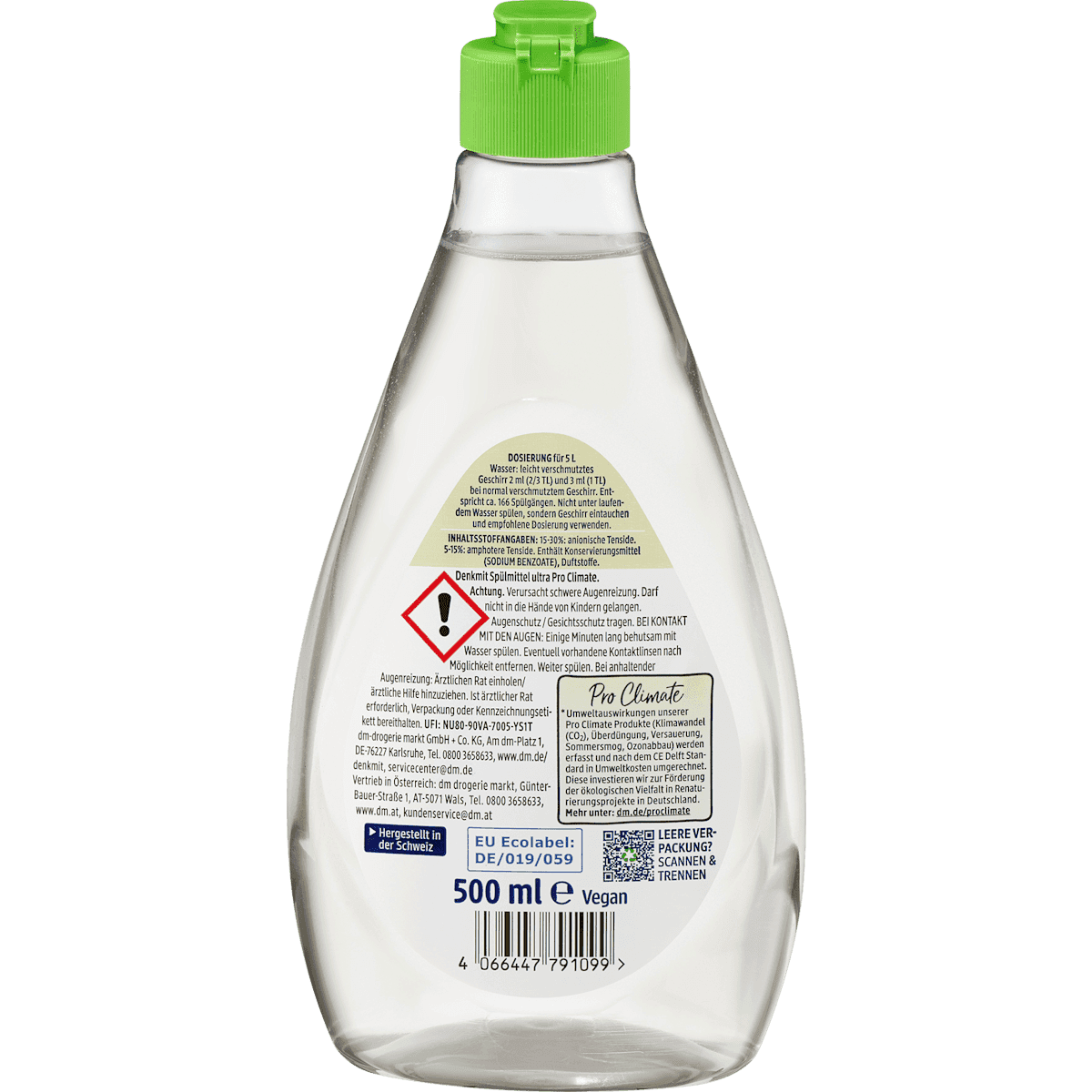 Denkmit Liquid dishes Ultra Pro Climate, 500 ml (Denkmit Spülmittel Ultra Pro Climate, 500 ml) — authentic German product in Morocco