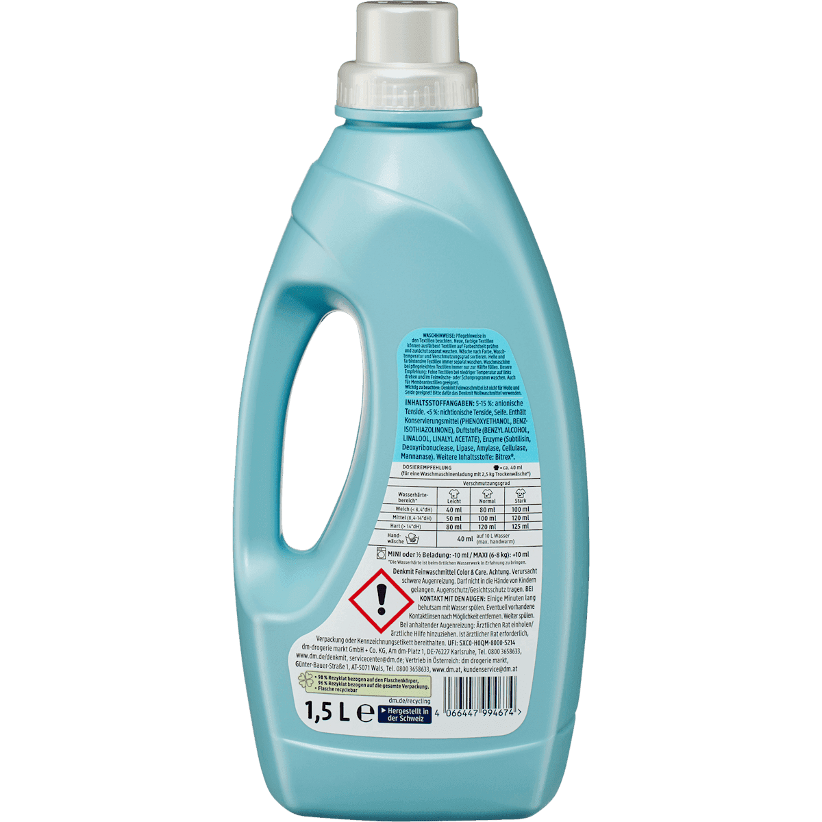 Denkmit Lessive linge délicat Color&Care, 30 lavages (Denkmit Feinwaschmittel Color&Care, 30 Wl) — produit allemand authentique au Maroc