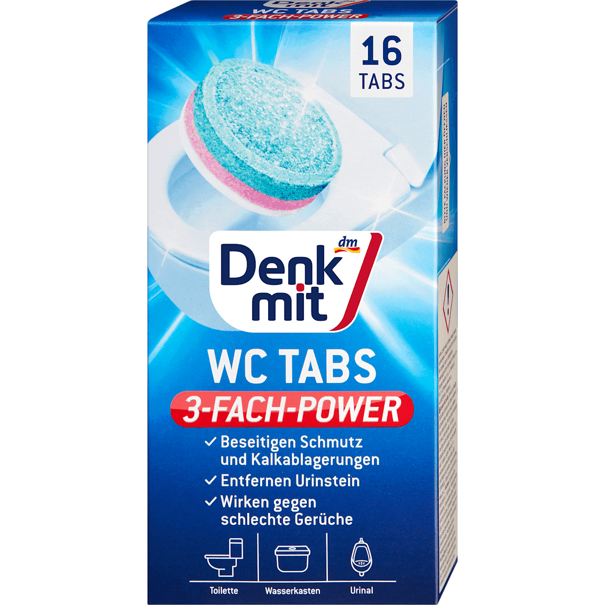 Denkmit Nettoyant WC Tabs, 16 pièces — منتج ألماني أصلي في المغرب