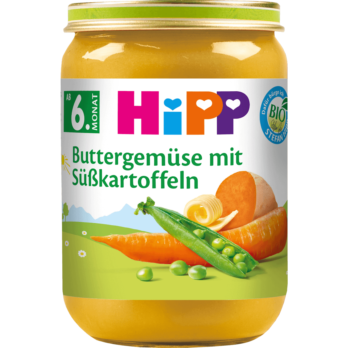 HiPP légumes légumes au beurre avec Süßkartoffeln dès 6 mois, 190 g — منتج ألماني أصلي في المغرب