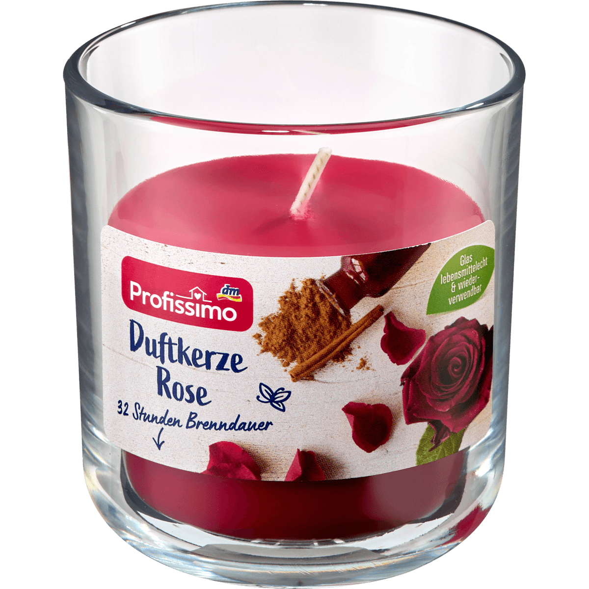 Profissimo Bougie scented in glass verführerische pink, 1 pc (Profissimo Duftkerze im Glas verführerische Rose, 1 St) — authentic German product in Morocco
