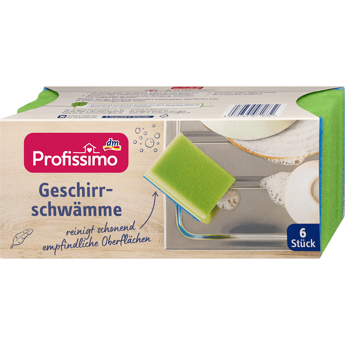 Profissimo Sponges dishes, 6 pcs — authentic German product in Morocco