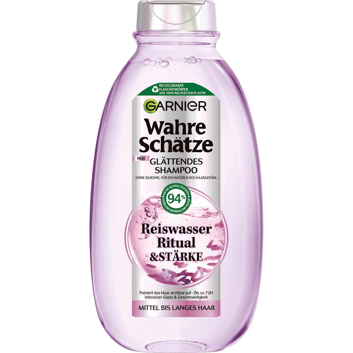 Wahre Schätze Shampooing eau de riz rituel & force, 300 ml (Wahre Schätze Shampoo Reiswasser Ritual & Stärke, 300 ml) — produit allemand authentique au Maroc