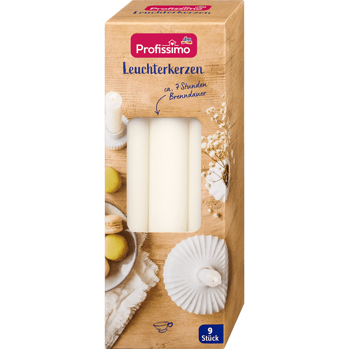 Profissimo Leuchterkerzen Champagner, 9 pcs (Profissimo Leuchterkerzen Champagner, 9 St) — authentic German product in Morocco