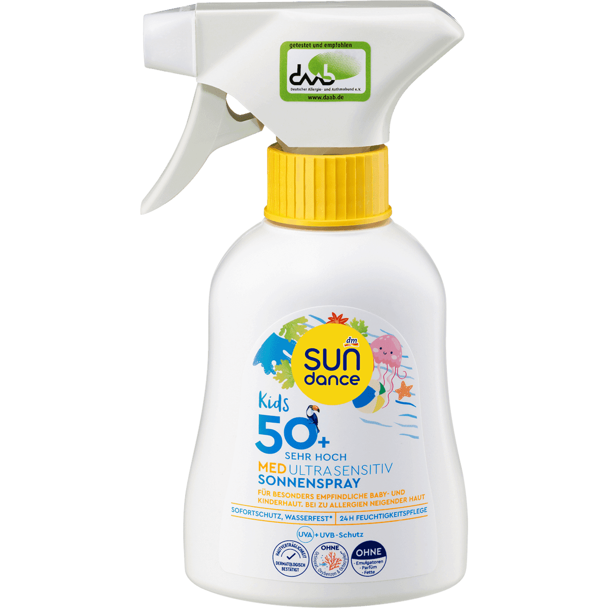 SUNDANCE Spray solaire Kids, MED ultra sensible, LSF 50+, 200 ml (SUNDANCE Sonnenspray Kids, MED ultra sensitiv, LSF 50+, 200 ml) — منتج ألماني أصلي في المغرب
