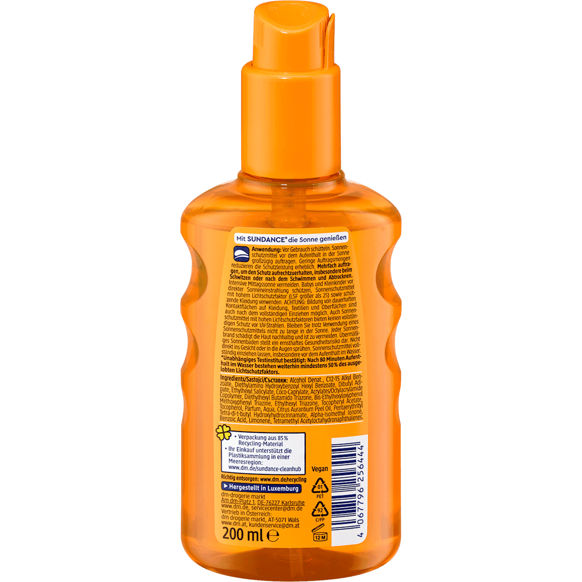 SUNDANCE Spray solaire transparent, LSF 50, 200 ml (SUNDANCE Sonnenspray transparent, LSF 50, 200 ml) — منتج ألماني أصلي في المغرب