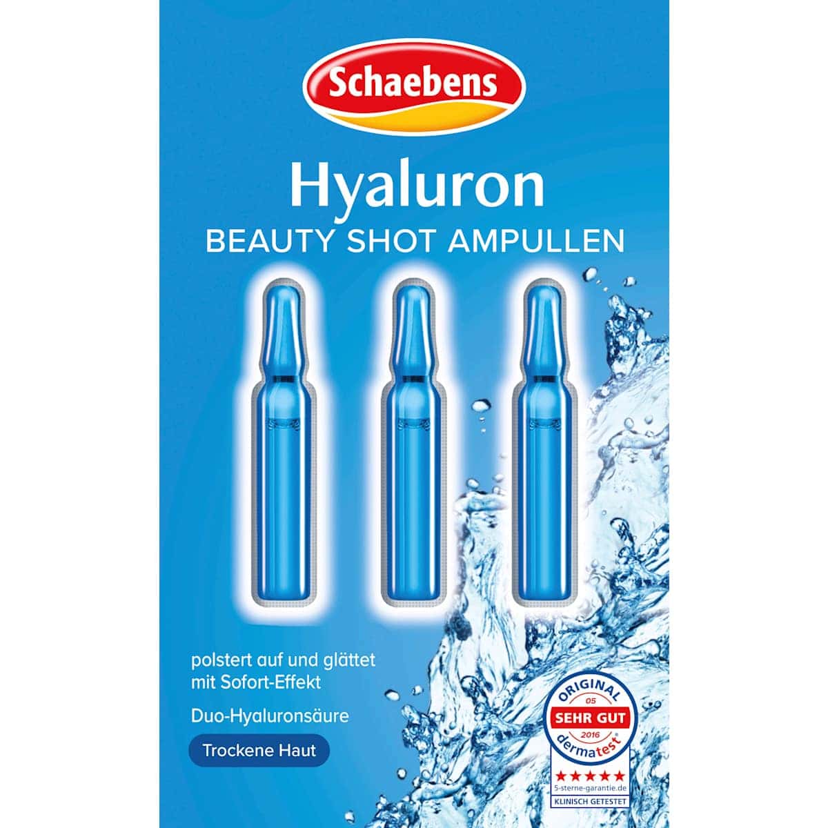 Schaebens ampoules Acide hyaluronique Beauty 3x1ml, 3 ml — produit allemand authentique au Maroc