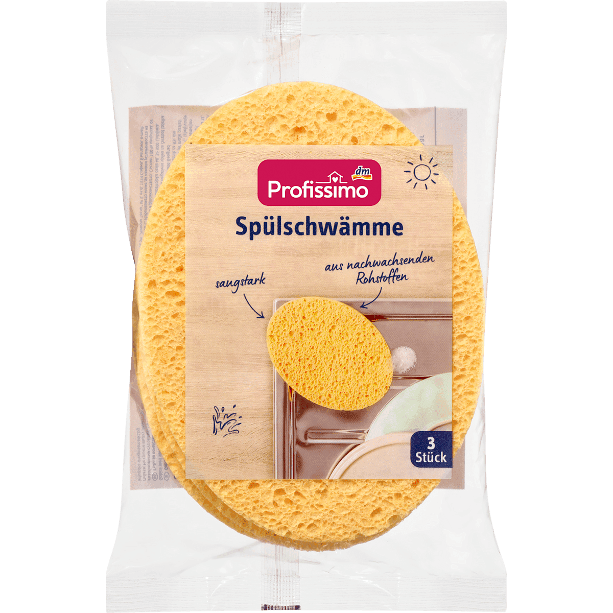 Profissimo Sponges dishes, 3 pcs (Profissimo Spülschwämme, 3 St) — authentic German product in Morocco