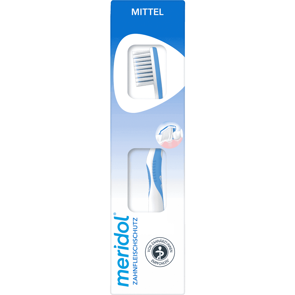 meridol Brosse à dents protection des gencives moyen, 1 pièce (meridol Zahnbürste Zahnfleischschutz mittel, 1 St) — produit allemand authentique au Maroc