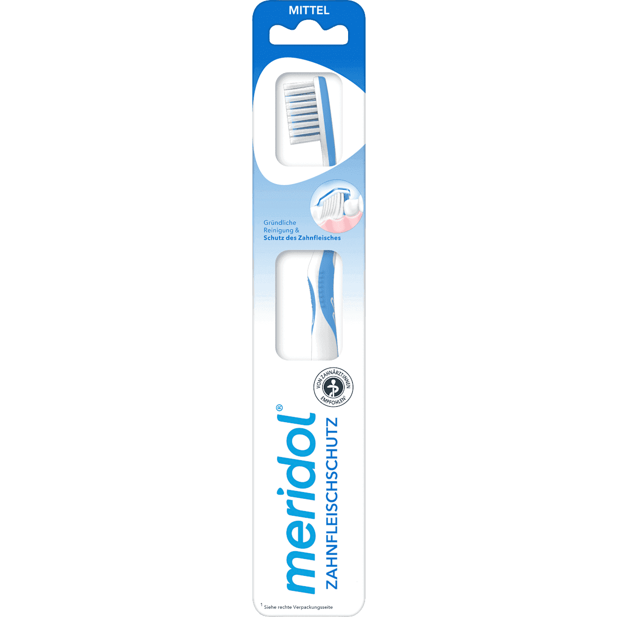 meridol Brosse à dents protection des gencives moyen, 1 pièce — produit allemand authentique au Maroc