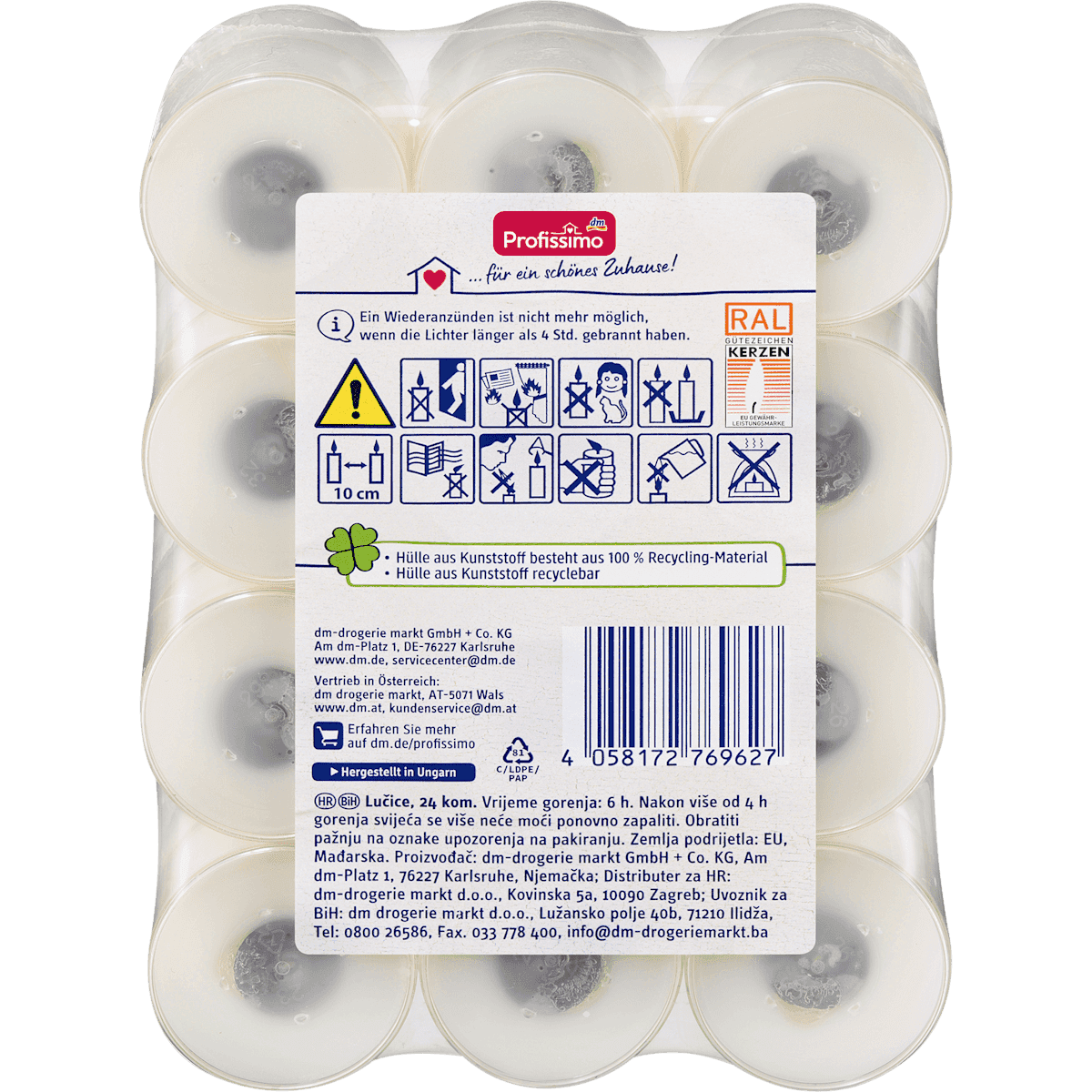 Profissimo Bougies chauffe-plat 6h PC, 24 pièces (Profissimo Lichter 6h PC, 24 St) — منتج ألماني أصلي في المغرب