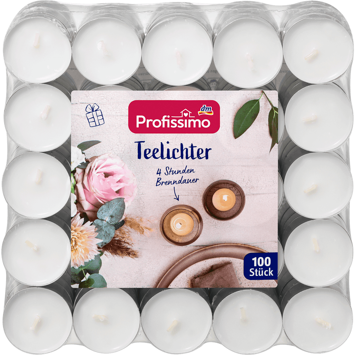 Profissimo Bougies chauffe-plat Alu, 100 pièces (Profissimo Teelichter Alu, 100 St) — produit allemand authentique au Maroc