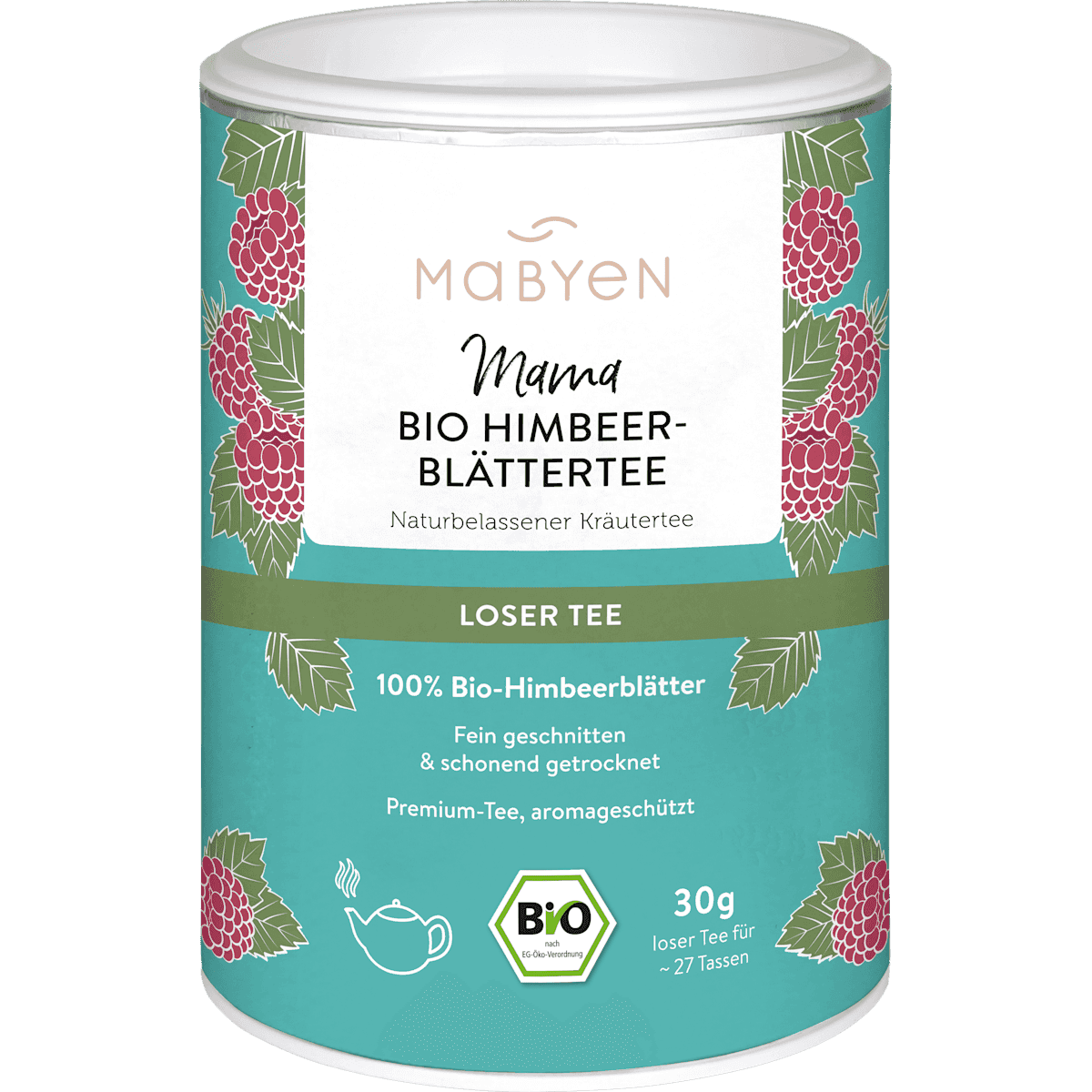 Mabyen Tisane Mama feuilles de framboisier, en vrac, 30 g — produit allemand authentique au Maroc