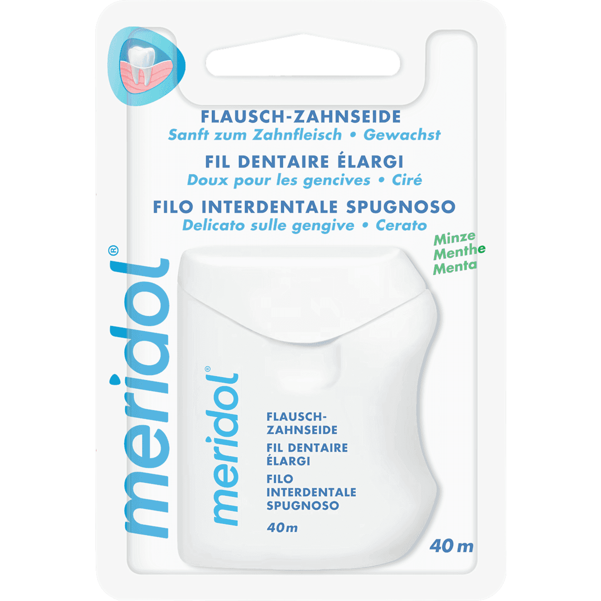 meridol Fil dentaire Flausch gewachst, 40 m — produit allemand authentique au Maroc