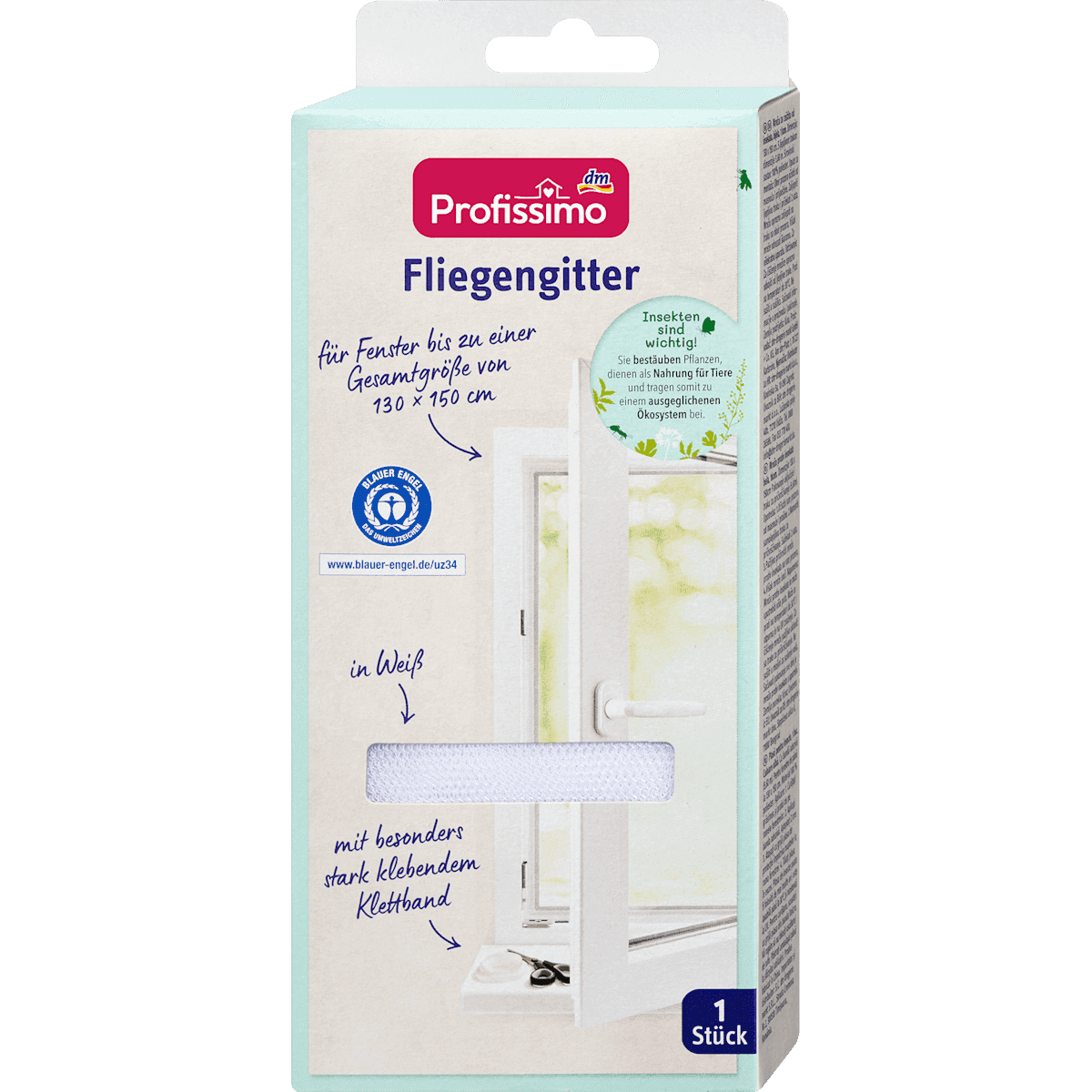 Profissimo Moustiquaire blanc, 1 pièce (Profissimo Fliegengitter weiß, 1 St) — منتج ألماني أصلي في المغرب
