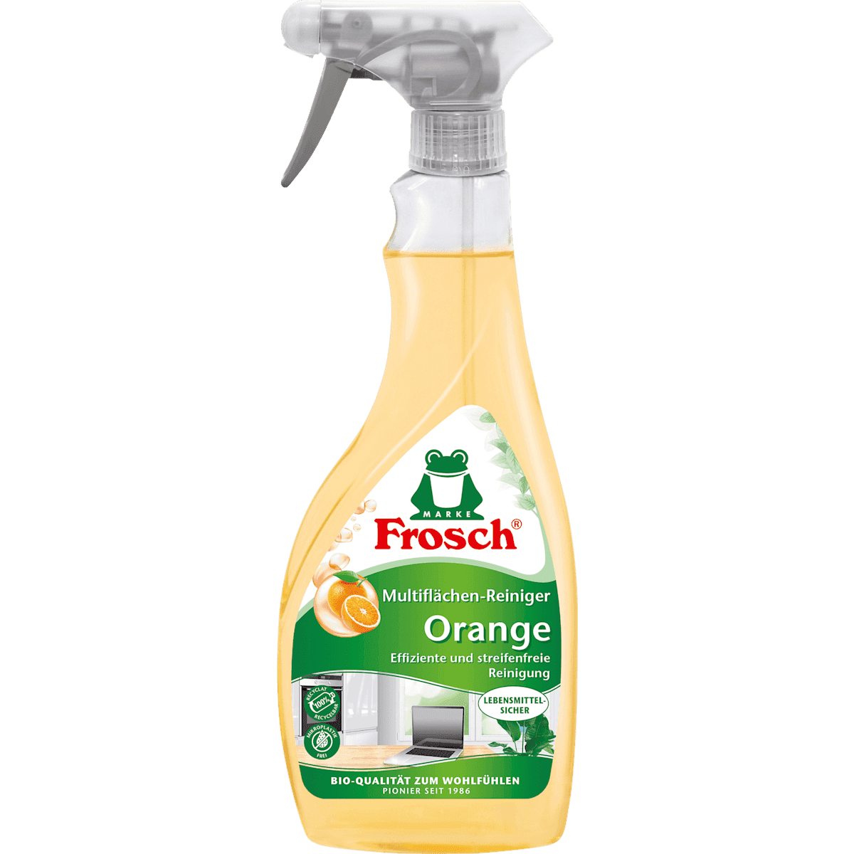 Frosch Nettoyant multi-usages multi-surfaces orange, 500 ml (Frosch Allzweckreiniger Multiflächen Orange, 500 ml) — produit allemand authentique au Maroc