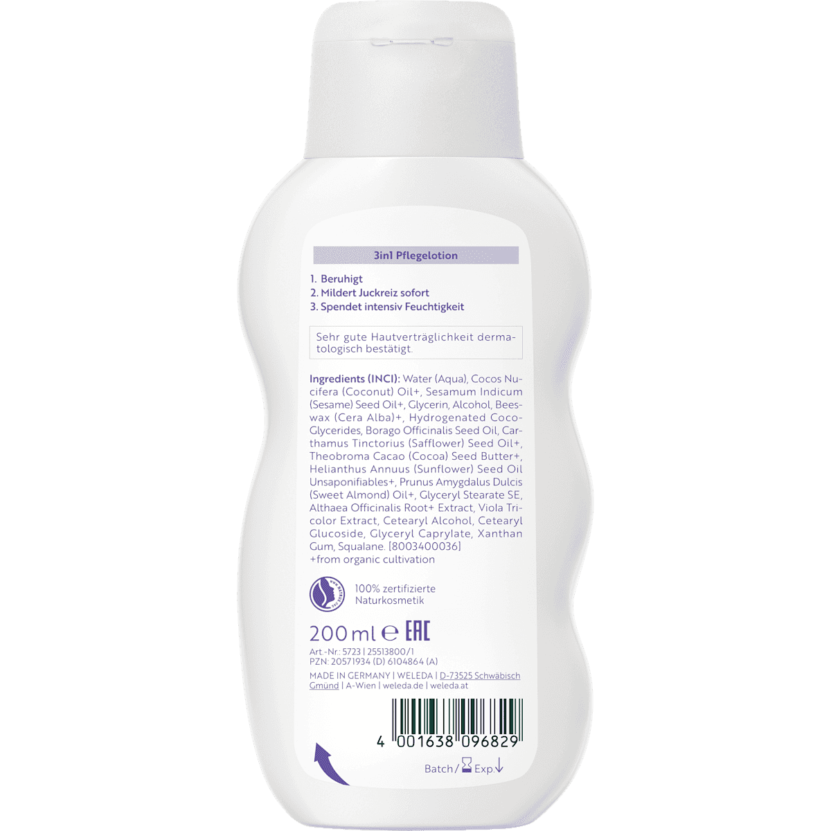 WELEDA baby Bébé Lotion de soin Derma Weiße Malve, 200 ml (WELEDA baby Baby Pflegelotion Derma Weiße Malve, 200 ml) — منتج ألماني أصلي في المغرب