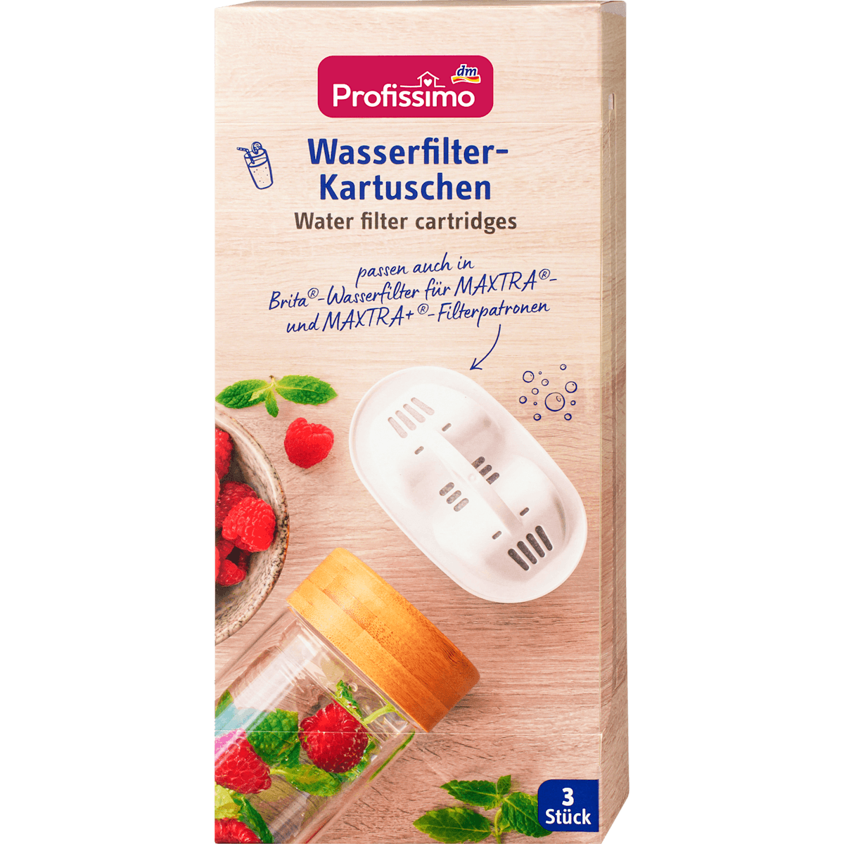 Profissimo Cartouches filtrantes, 3 pièces (Profissimo Wasserfilter-Kartuschen, 3 St) — produit allemand authentique au Maroc