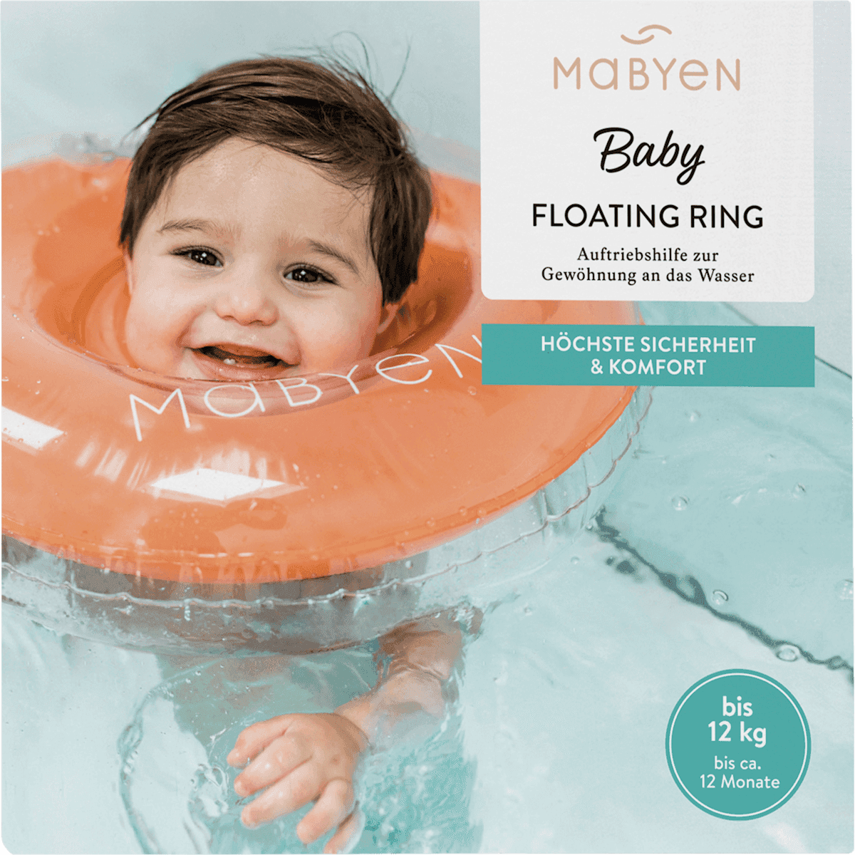 Mabyen Bébé Schwimmring, 1 pièce (Mabyen Baby Schwimmring, 1 St) — produit allemand authentique au Maroc