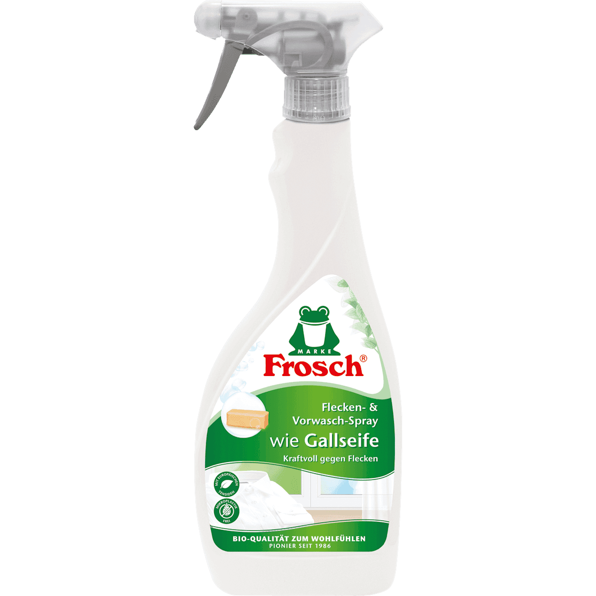 Frosch Détachant & spray de prélavage wie Savon au fiel, 500 ml (Frosch Fleckenentferner & Vorwasch-Spray wie Gallseife, 500 ml) — produit allemand authentique au Maroc