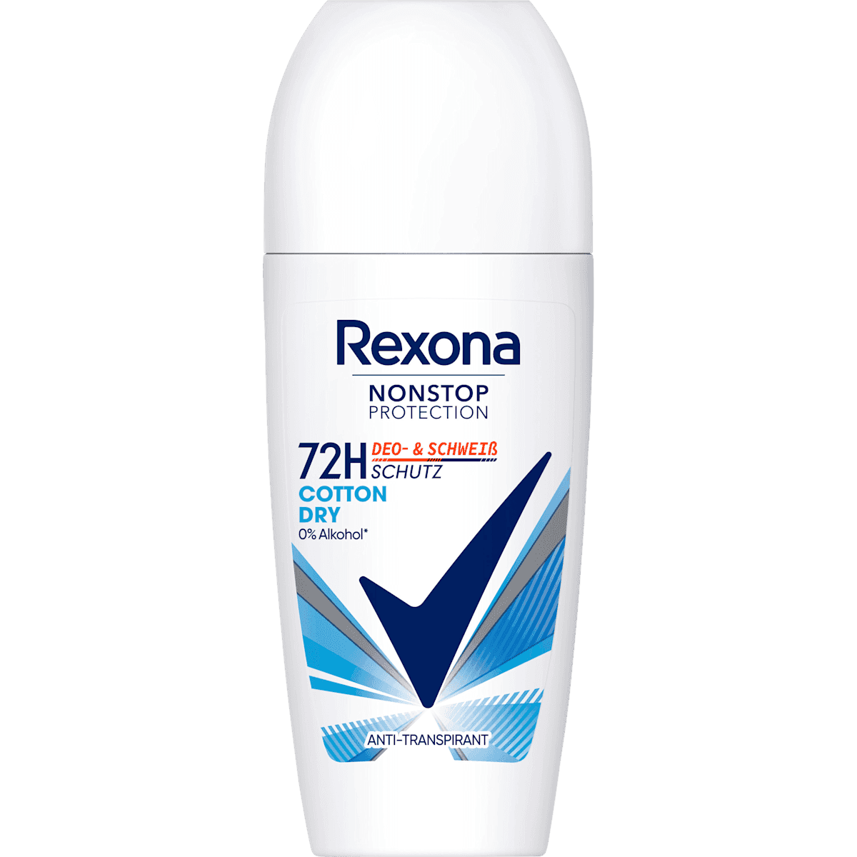 Rexona antiperspirant Deodorant bille Nonstop Protection Cotton Dry, 50 ml (Rexona Antitranspirant Deo Roll-on Nonstop Protection Cotton Dry, 50 ml) — authentic German product in Morocco